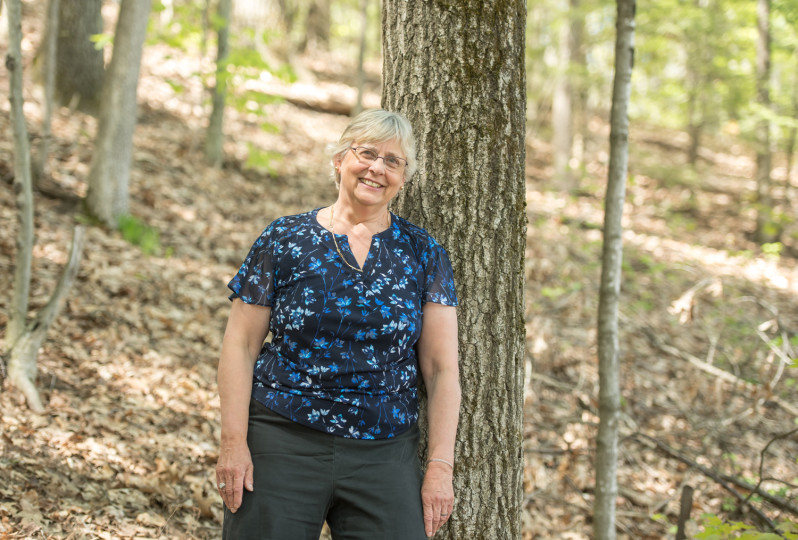 MaryAnn standing tree