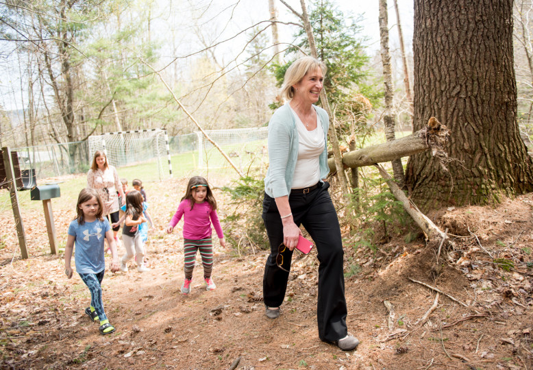 Mary on trail