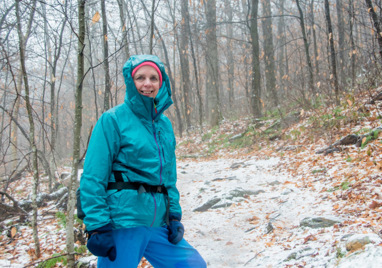 Susan alone on hike