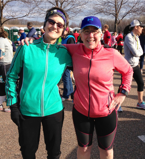 sue and Annie race