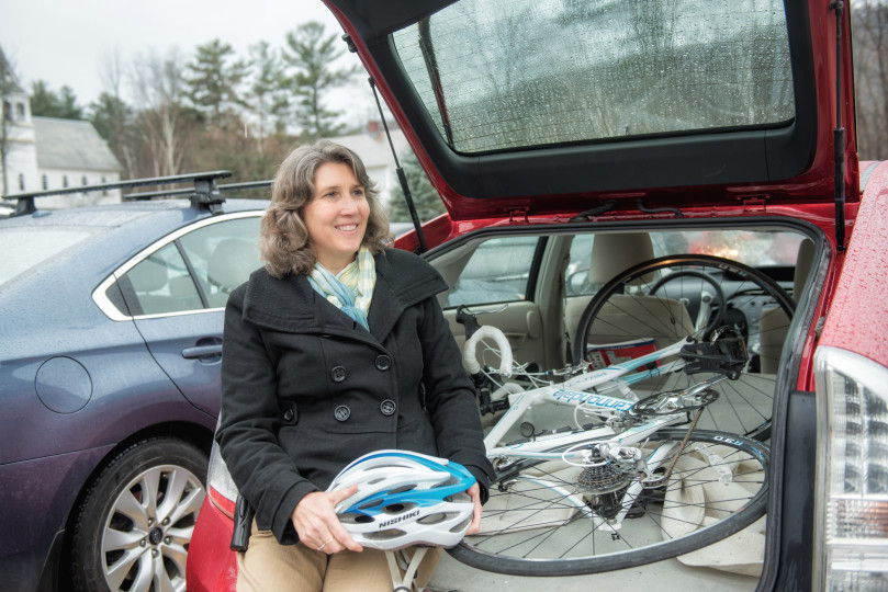 Jen Parent and bicycle