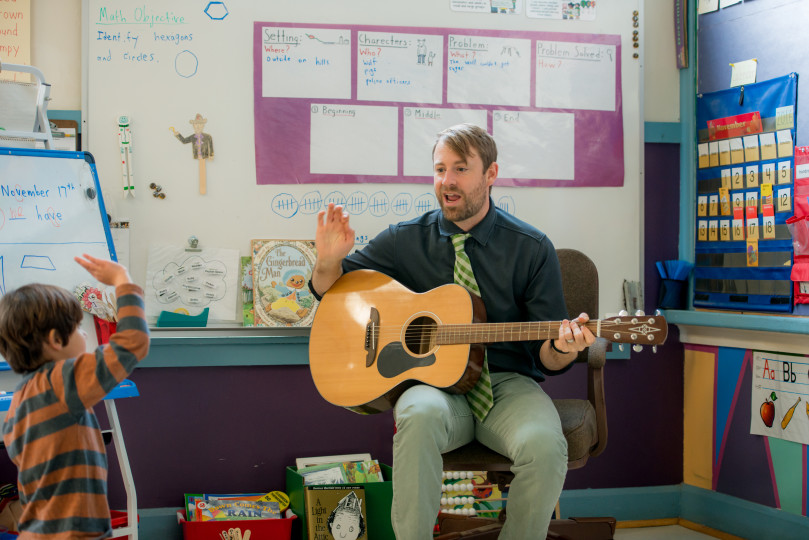 Josh Martin playing guitar