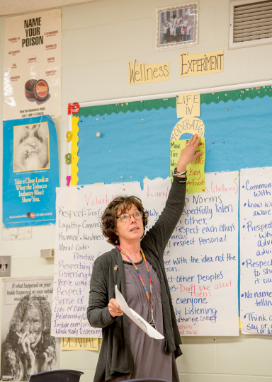 Deb in classroom