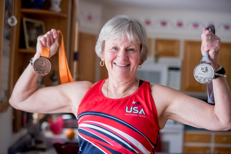 cheryl with medals